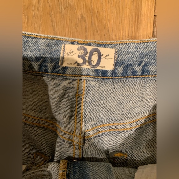 Free People- We The Free | Wide Leg Distressed Light Wash Jeans | Sz 30 Trending - Picture 3 of 10
